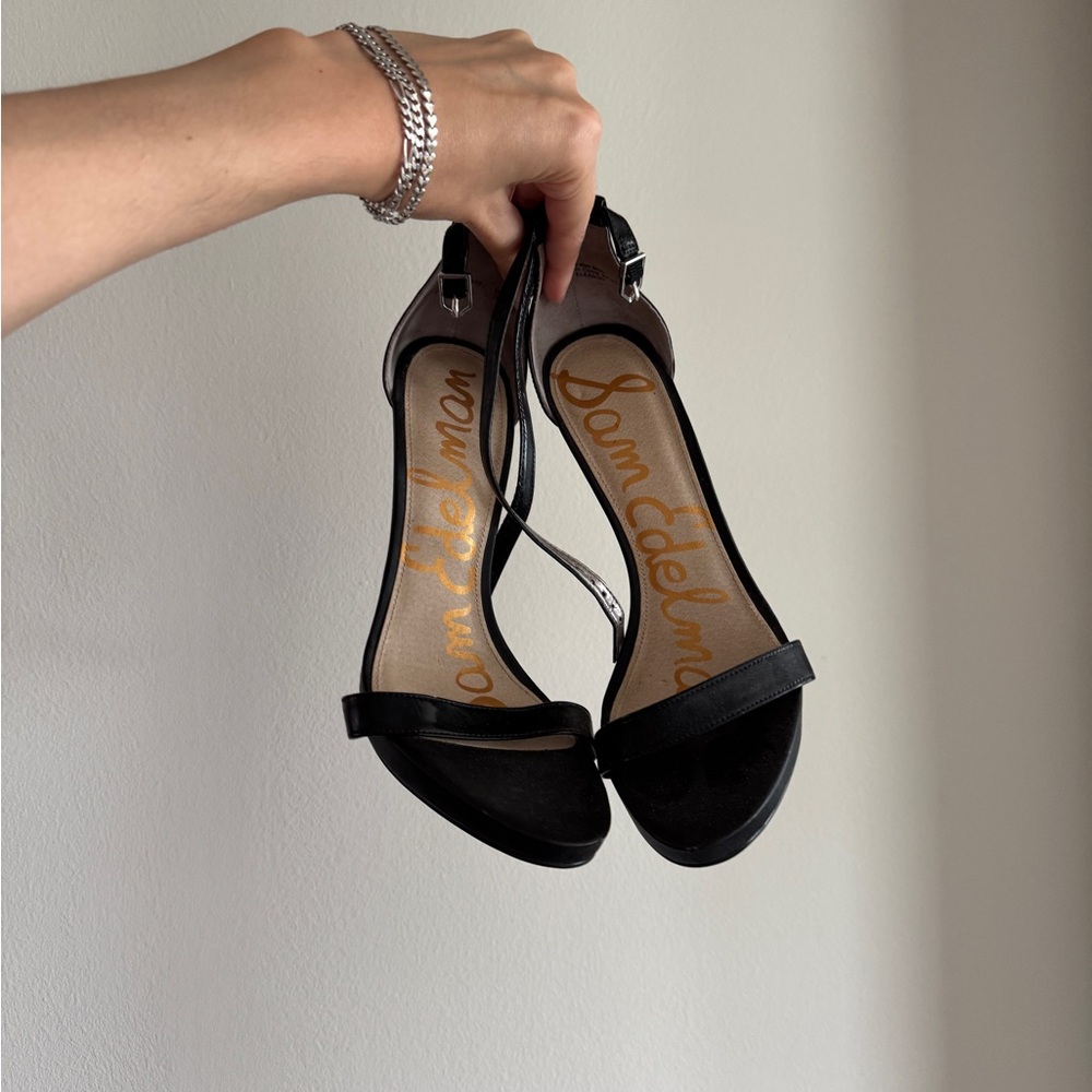 Sam Edelman Black Heeled Sandals Timeless Design